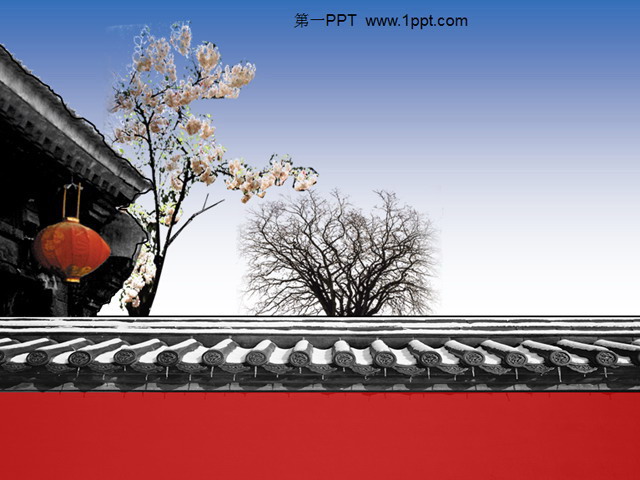 古典中国风建筑PPT模板下载