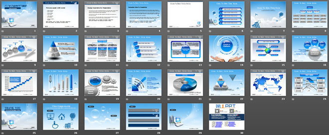 韩国电子商务/科技PowerPoint模板下载
