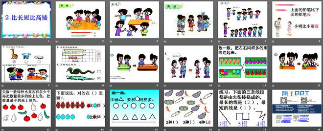 《比長(zhǎng)短比高矮》PPT課件