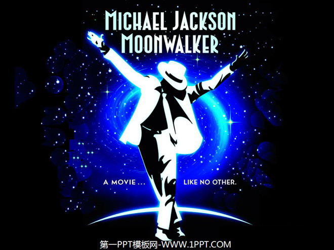 黑色经典风格迈克杰克逊舞蹈PPT模板下载