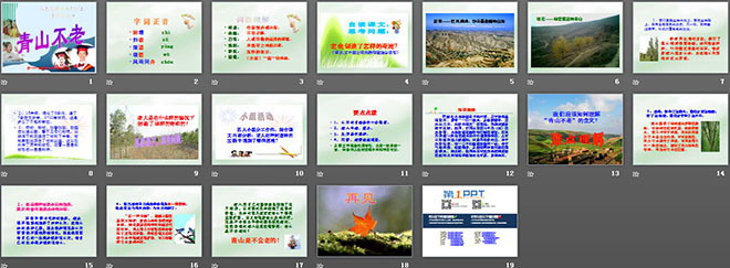 《青山不老》PPT課件下載3