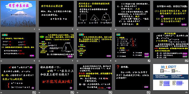 《用字母表示數(shù)》簡易方程PPT課件