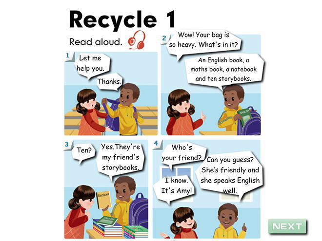 人教版PEP四年级英语上册《Recycle1》Flash动画课件2