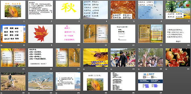 《聽聽，秋的聲音》PPT教學(xué)課件下載5
