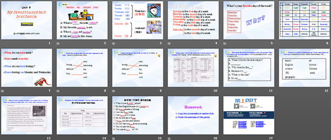 《My favorite subject is science》PPT课件7