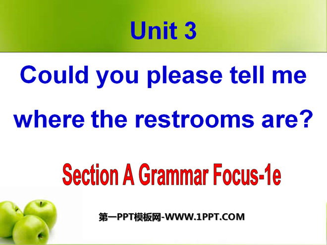 《Could you please tell me where the restrooms are?》PPT课件13