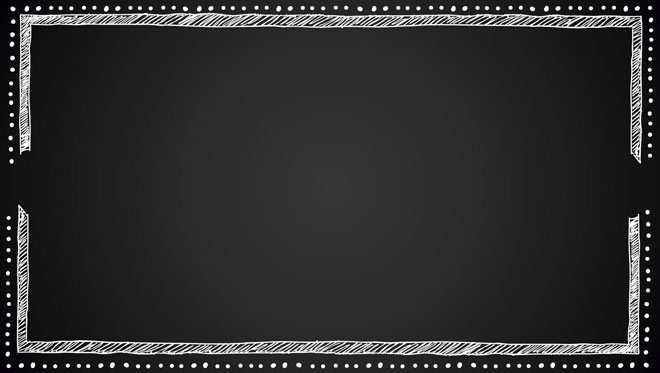 黑色粉笔黑板PPT边框素材