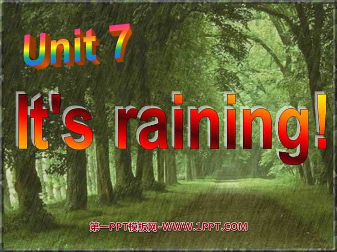 《It’s raining》PPT课件2