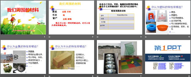 《我們周圍的材料》PPT課件