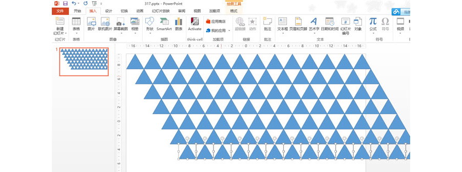 PPT制作技巧：如何快速繪制三角形背景效果？