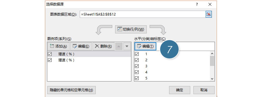 如何用Excel圖表功能制作一個面積折線圖？