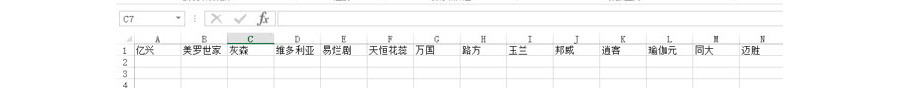 Excel如何将品牌拆开，一个品牌一个单元格？
