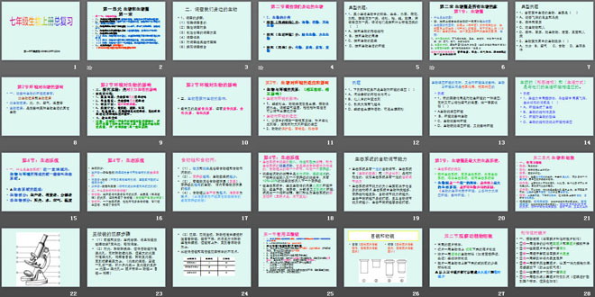 《七年級生物上冊總復習》PPT課件2