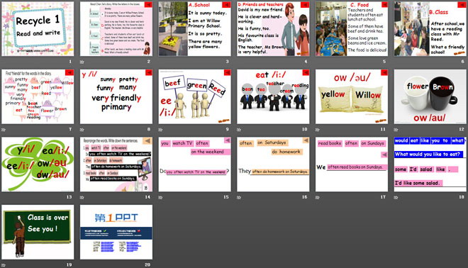 人教版PEP五年級英語上冊《recycle1》PPT課件6