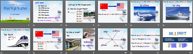 《Ways to go to school》PPT課件5
