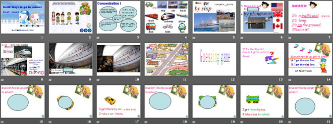 《Ways to go to school》PPT課件16