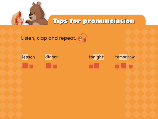 《My weekend plan》tips for pronunciation Flash動(dòng)畫課件