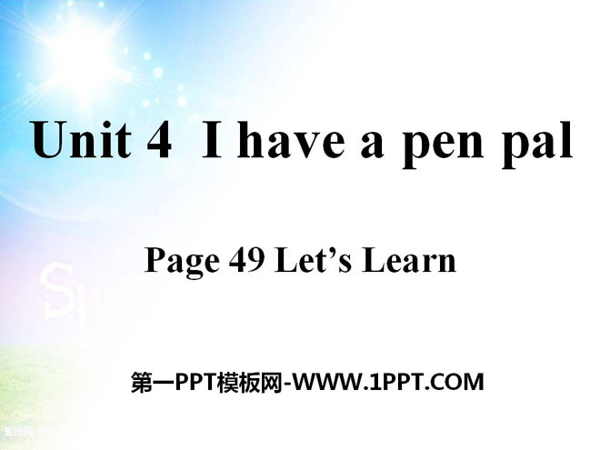 《I have a pen pal》PPT課件6