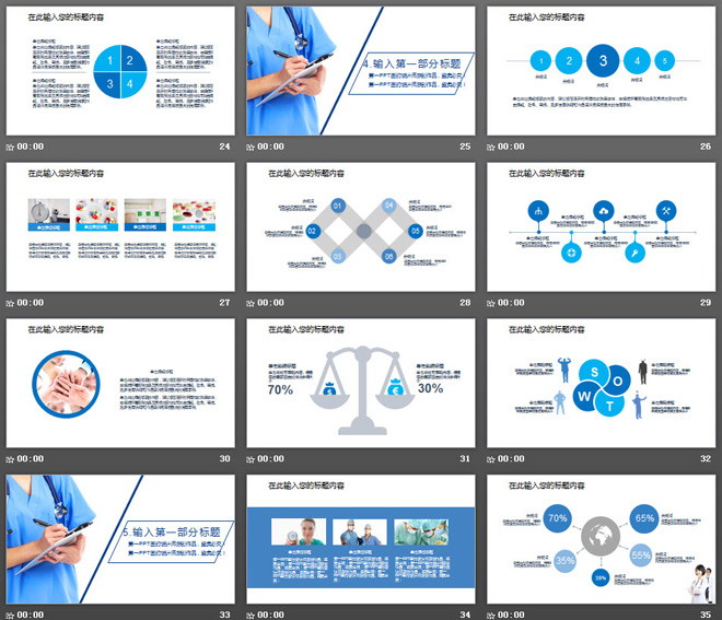醫(yī)院醫(yī)療醫(yī)生護(hù)士工作總結(jié)PPT模板