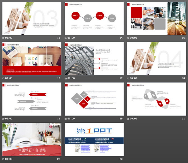 中國銀行工作總結(jié)PPT模板