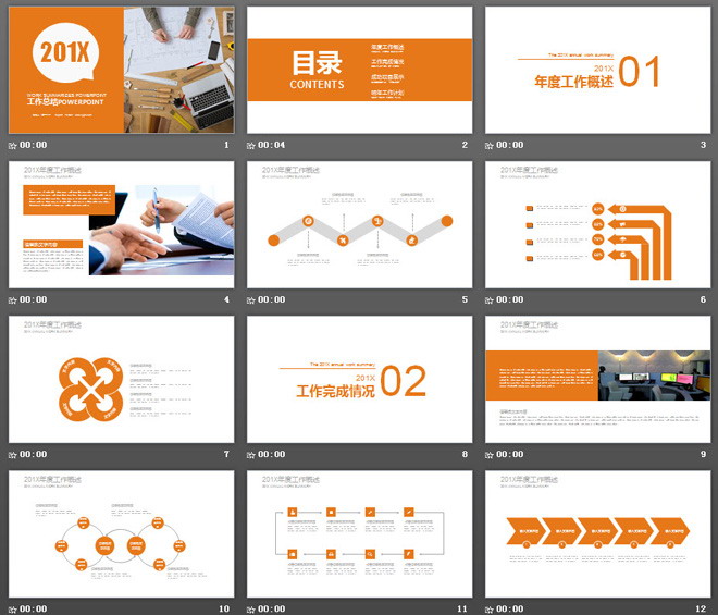 橙色裝修公司工作總結(jié)PPT模板