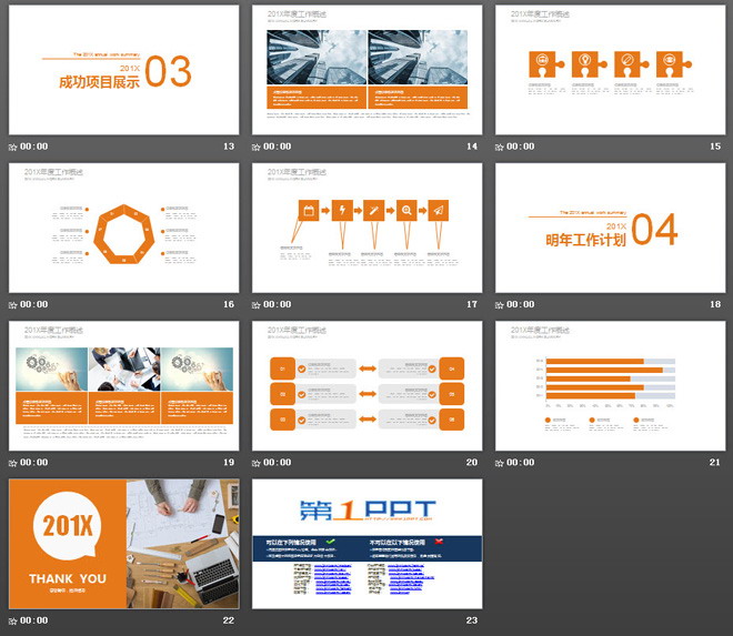 橙色裝修公司工作總結(jié)PPT模板
