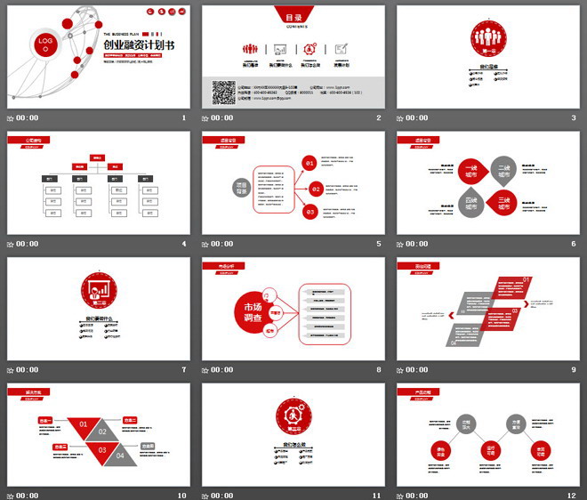 紅色動態(tài)微立體創(chuàng)業(yè)融資計(jì)劃書PPT模板