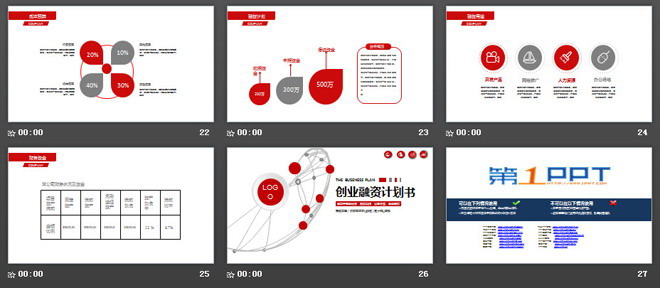 紅色動態(tài)微立體創(chuàng)業(yè)融資計(jì)劃書PPT模板