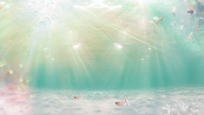 唯美海洋鱼类幻灯片背景图片