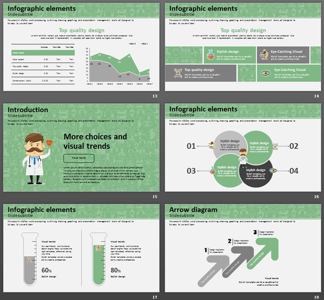 綠色卡通醫(yī)生背景的醫(yī)療醫(yī)院PPT模板免費下載