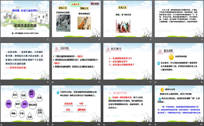 《深深淺淺話友誼》PPT