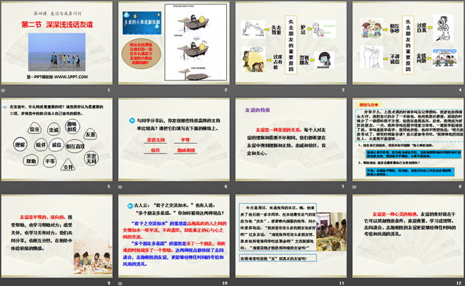 《深深淺淺話友誼》PPT下載