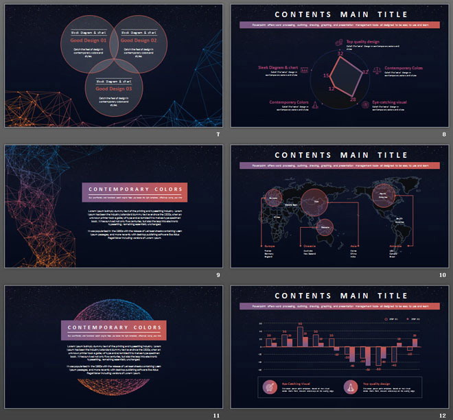 精致點(diǎn)線繪制星球背景商務(wù)PPT模板免費(fèi)下載