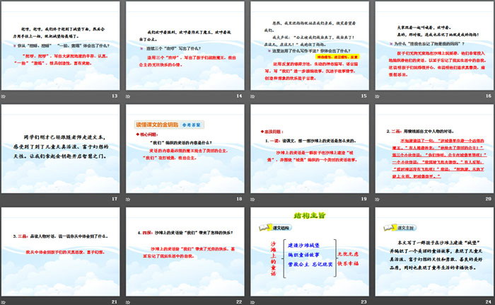 《沙灘上的童話》PPT課件(第二課時)