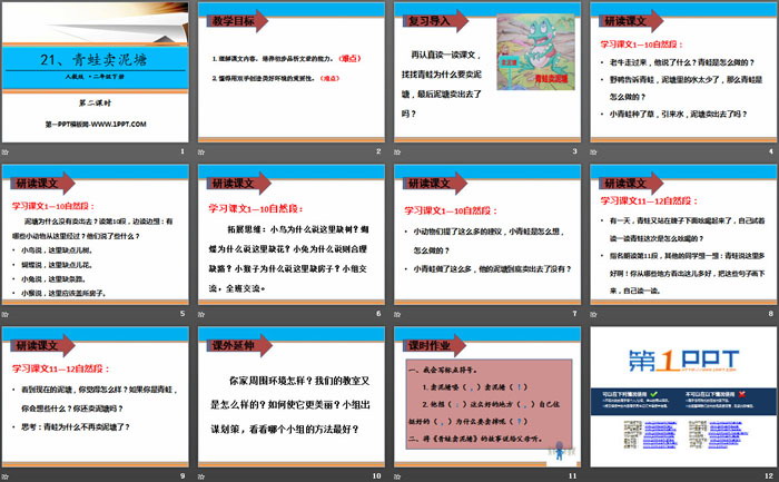 《青蛙賣(mài)泥塘》PPT課件(第二課時(shí))