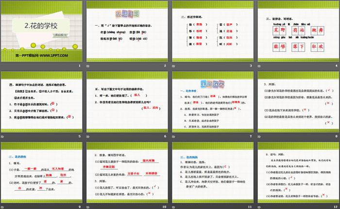 《花的學(xué)校》PPT下載