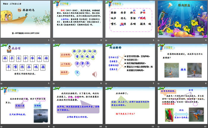 《搭船的鳥》PPT教學(xué)課件