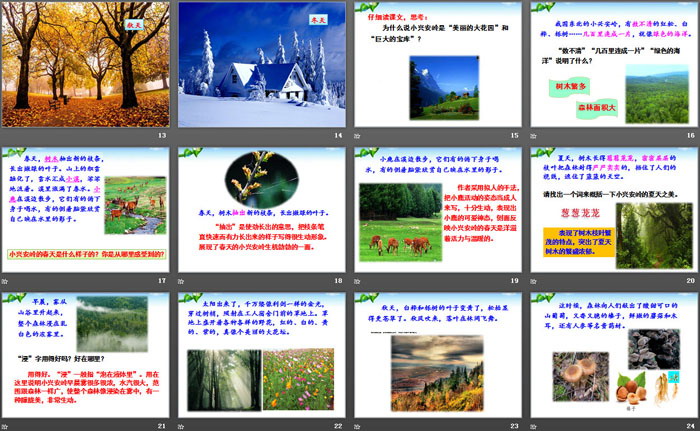 《美麗的小興安嶺》PPT