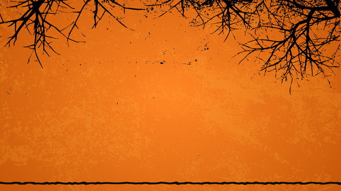 三张橙色万圣节PPT背景图片