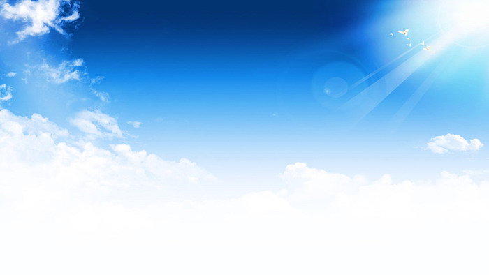 阳光明媚的蓝天白云PPT背景图片