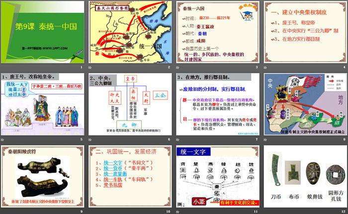 《秦統(tǒng)一中國》PPT教學(xué)課件