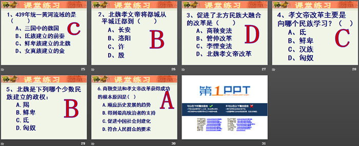 《北魏政治和北方民族大交融》PPT下載