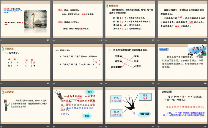 《燕子》PPT