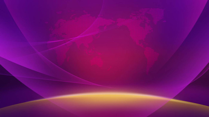 紫色光影世界地图点阵图PPT背景图片