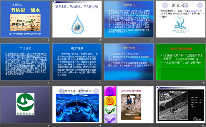 《節(jié)約每一滴水》PPT