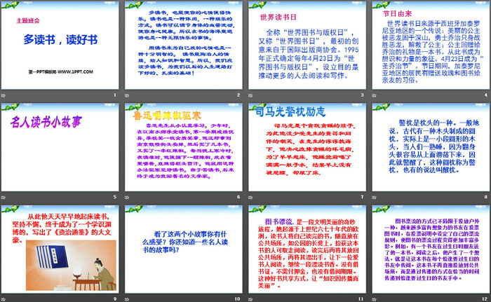 《多讀書(shū)，讀好書(shū)》PPT