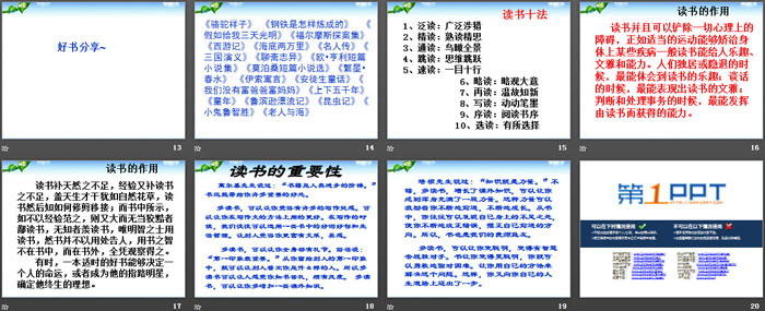 《多讀書(shū)，讀好書(shū)》PPT