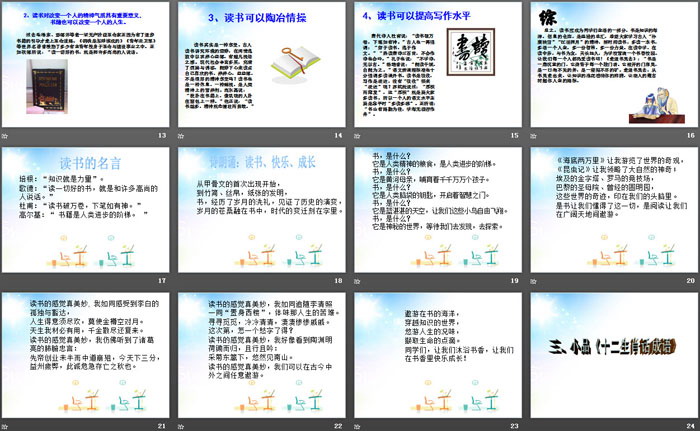 《沐浴書香我成長》PPT