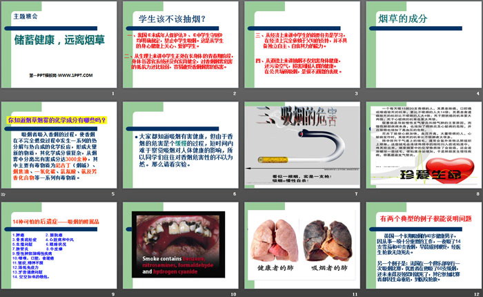 《儲蓄健康，遠離煙草》PPT