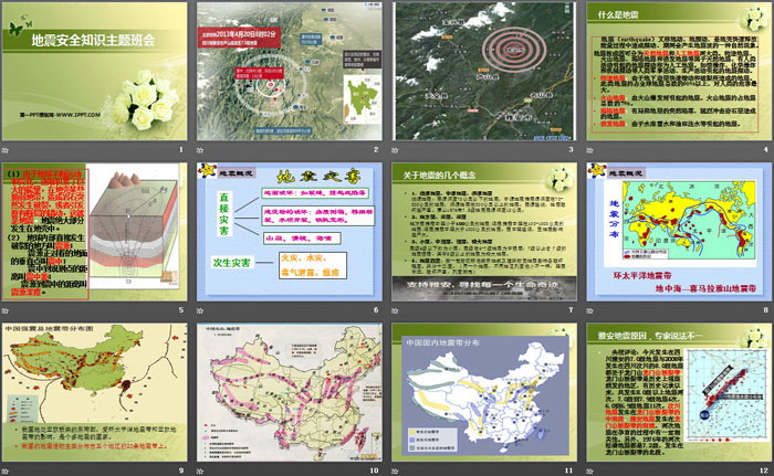 《地震安全知識(shí)主題班會(huì)》PPT